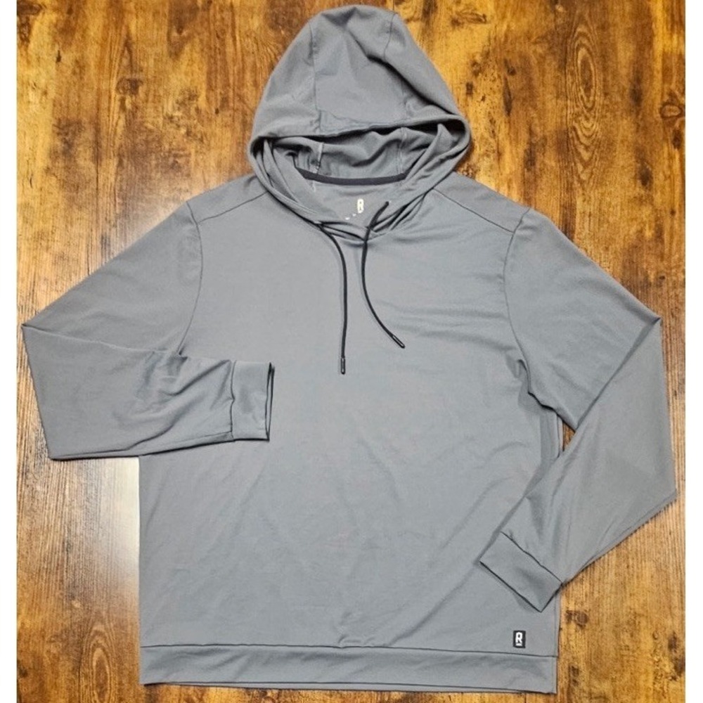 Rhone Essentials Gray Moisture Wicking Hoodie Men's Size Large